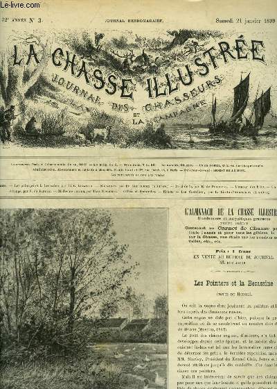 LA CHASSE ILLUSTREE N 3 Les pointers et la bcassine par Krowitch - souvenirs par Bellecroix ( suivre) - de ci de l par Perceval - l'amour des btes - un livre trange par Fleury - mdecine canine par Newbury etc.