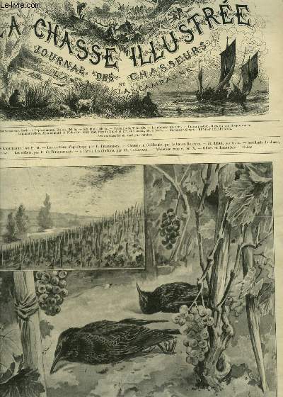 LA CHASSE ILLUSTREE N 46 Les tourneaux par P.M. - les sentiers d'agrainage par Bellecroix - chasses en Californie par Rogniat - un dbut par C.L. - accidents de chasse par Pitray - les collets par Tricqueville -  l'arrt des dindons par Lallemand.