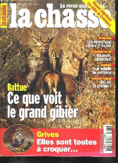 LA REVUE NATIONALE DE LA CHASSE N677 FEVRIER 2004 - Grand gibier ce qu'il voit en battue - tir au poste en battue sachez optimiser - chevreuil bizarre vous avez dit bizarre - le bouquetin en suisse - canards leur chelle de mfiance etc.