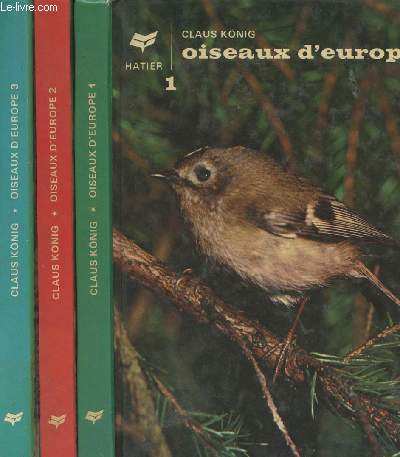 Oiseaux d'Europe - 3 tomes - collection 