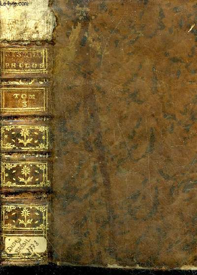 HISTOIRE PHILOSOPHIQUE ET POLITIQUE DES ETABLISSEMENS & DU COMMERCE DES EUROPEENS DANS LES DEUX INDES - TOME 3 SEUL - NOUVELLE EDITION CORRIGEE & AUGMENTEE D'UNE TABLE DES MATIERES.