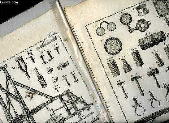 2 PLANCHES EN NOIR ET BLANC EXRAITES DE L'ENCYCLOPEDIE DE DIDEROT ET D'ALEMBERT SUR LE THEME LUNETIER.