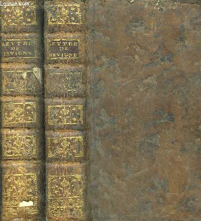 RECUEIL DES LETTRES DE MADAME LA MARQUISE DE SEVIGNE A MADAME LA COMTESSE DE GRIGNAN SA FILLE - EN DEUX TOMES - TOMES 2 + 3 - NOUVELLE EDITION AUGMENTEE.