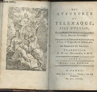 Les aventures de Tlmaque, fils d'Ulysse - En franois et anglois - Tome I - 5e dition