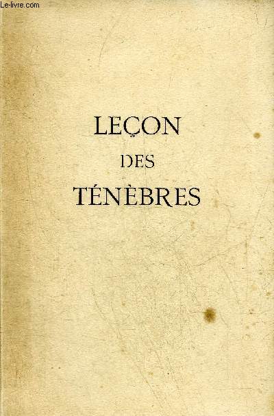 LECONS DES TENEBRES - POINTES SECHES DE MICHEL CIRY.