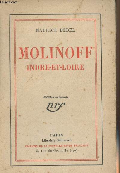 Molinoff Indre-et-Loire (Edition originale)