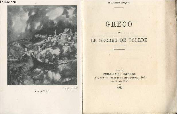 Greco ou le secret de Tolde (Edition originale)