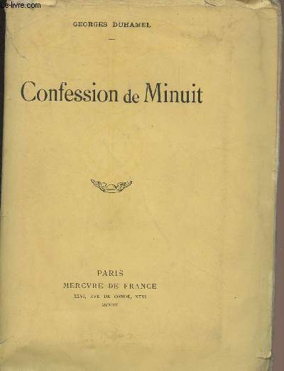 Confession de Minuit - (Edition originale)