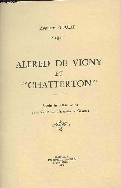 Alfred de Vigny et 