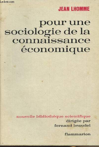 Pour une sociologie de la connaissance conomique - 