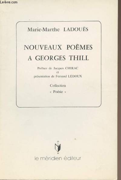 Nouveaux pomes  Georges Thill - collection 