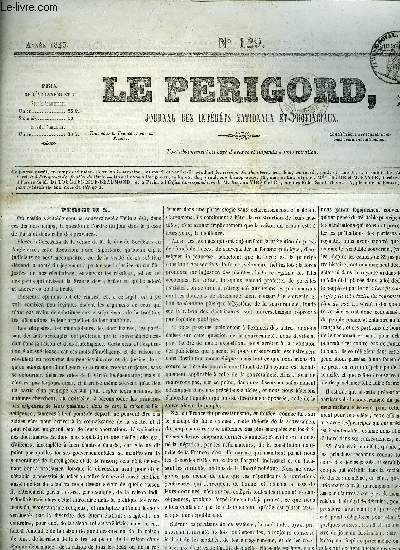 LE PERIGORD JOURNAL DES INTERETS NATIONAUX ET PROVINCIAUX N129 1843 -