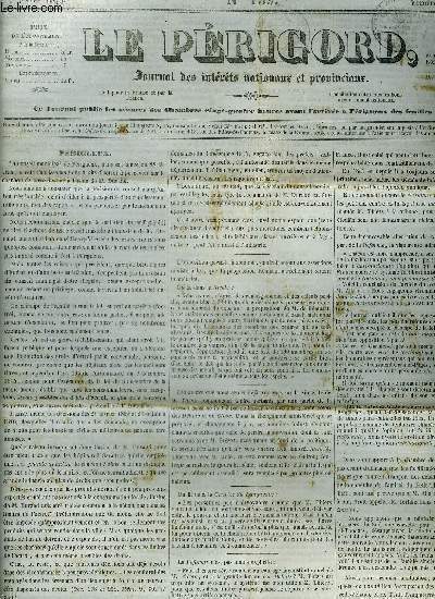 LE PERIGORD JOURNAL DES INTERETS NATIONAUX ET PROVINCIAUX N159 1844 - Prigueux - Italie une crmonie dont les romains sont rarement les tmoins - nous recevons de Copenhague une nouvelle qui est d'un grand intrt etc.