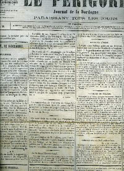LE PERIGORD JOURNAL DE LA DORDOGNE - TREIZIEME ANNEE 1864 - LOT DE 360 NUMEROS .