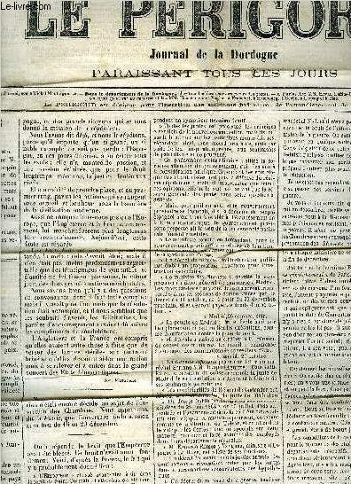 LE PERIGORD JOURNAL DE LA DORDOGNE - DIX HUITIEME ANNEE 1868 - LOT DE 173 NUMEROS .