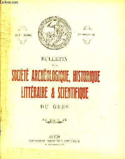 BULLETIN DE LA SOCIETE D'HISTOIRE ET D'ARCHEOLOGIE DU GERS - 4EME TRIMESTRE - 64EME ANNEE - Les institutions municipales d'Auch au XVIIIe siecle par Bordes - petite contribution  la lexicologie et  l'onomastique gersoises etc.