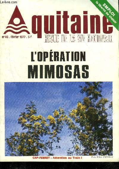 AQUITAINE DES PAYS ET DES HOMMES N46 FEVRIER 1977 - Andr Menaut dbarqu - les bndictins de Soulac - Cap Ferret le petit train menac - arts Albert Deman peintre - un mal aim le travail en usine etc.