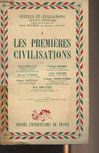 Peuples et civilisations, histoire gnrale - I/ Les primires civilisations