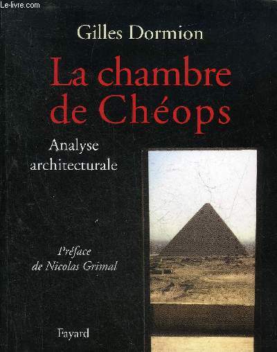 LA CHAMBRE DE CHEOPS - ANALYSE ARCHITECTURALE.