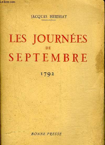 LES JOURNEES DE SEPTEMBRE 1792.