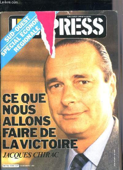 L'EXPRESS N1759 DU 22 AU 28 MARS 1985 - Mitterrand peut il encore tirer parti des antagonismes de ses adversaires ? - qu'est ce qui fait courir le crack de l'opra ? - le poids des rfugis afghans - Mitterand que faire de la dfaite ? etc.