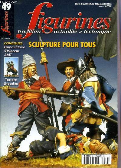 FIGURINES TRADITION ACTUALITE TECHNIQUE N 49 DECEMBRE 2002 JANVIER 2003 - Guerrier alaman IIIe sicle aprs J.-C. - euromilitaire 2002  folkestone - championnat de Wallonie de figurines - AMT 2002 - eurominiatures 2002  Payerne - le petit soldat 2002