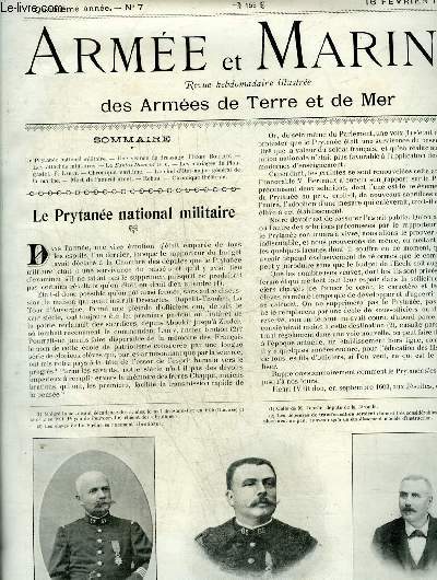 ARMEE ET MARINE N7 4EME ANNEE 10 FEVRIER 1902 - Le Prytane national militaire - une sance de dressage - les attachs militaires - le Santos Dumont n6 - les mariages de Plougastel - chronique maritime - le chef d'tat major gnral de la marine etc.
