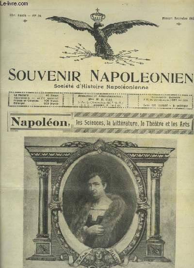 SOUVENIR NAPOLEONIEN N 54 NOVEMBRE 1952 -