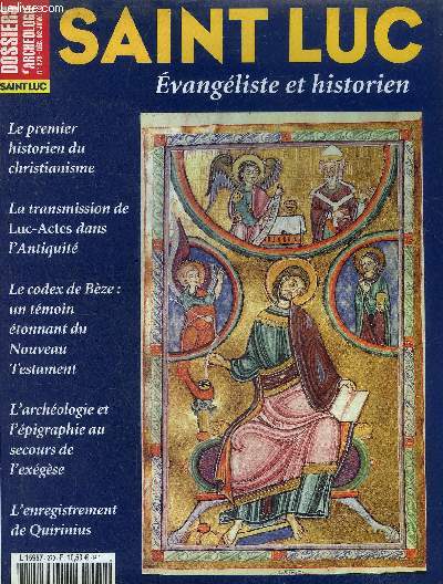 DOSSIERS DE L'ARCHEOLOGIE N 279 DEC 2002 JANV 2003 - SAINT LUC EVANGELISTE ET HISTORIEN - Luc un portrait d'auteur - le premier historien du christianisme - la transmission du texte de Luc Actes dans l'Antiquit etc.