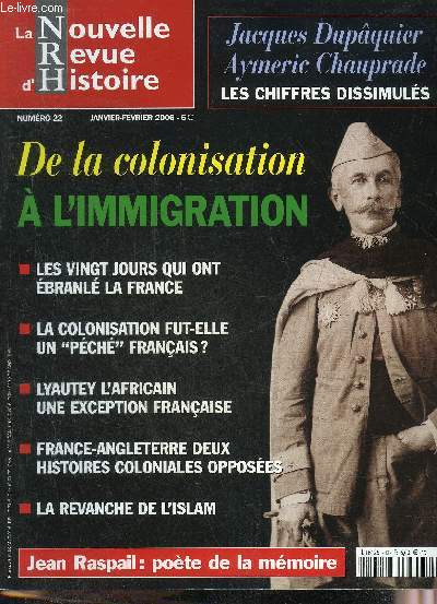 LA NOUVELLE REVUE D'HISTOIRE N 22 JANVIER FEVRIER 2006 - En pensant  Catherine C. - Pierre Hadot de la philosophie  l'histoire - Philippe II un grand d'Espagne - Louis Mandrin le brigant bien aim - l'Europe de Mozart, G.Lenotre reporter du pass etc.