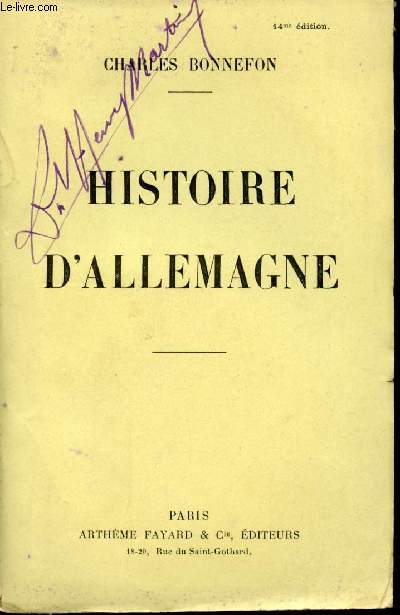 Histoire d'Allemagne.