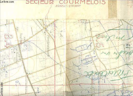 SECTEUR COURMELOIS. Carte S.T.C.A. 4. Tirage du 15 Fvrier 1918.