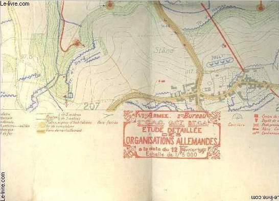 NEUVILLE. Etude dtaille des Organisations allemandes  la date du 12 Fvrier 1917.