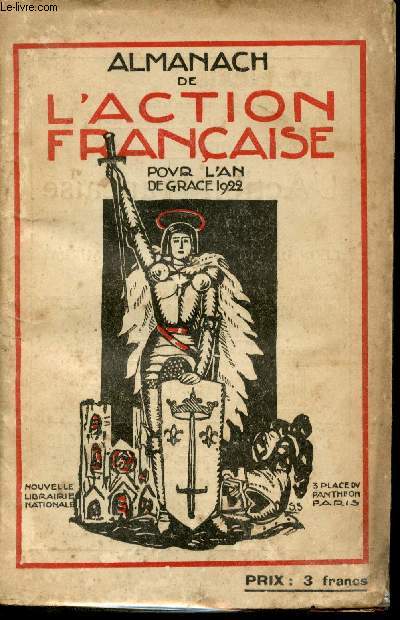 Almanach de l'Action Franaise 1922.