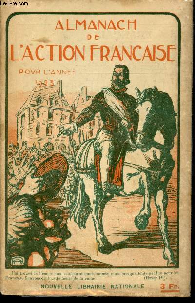 Almanach de l'Action Franaise 1923.