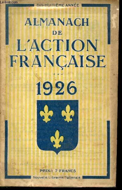 Almanach de l'Action Franaise 1926.