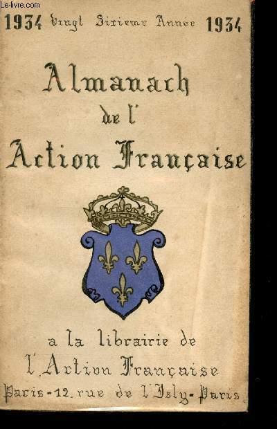 Almanach de l'Action Franaise 1934.