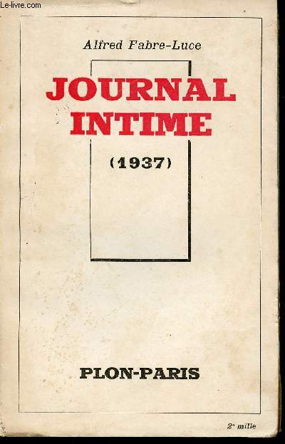 Journal intime (1937).