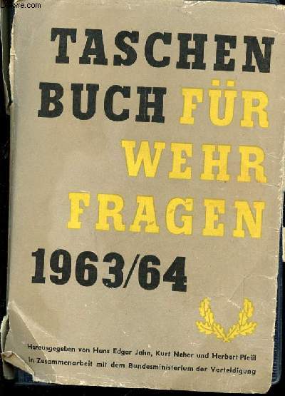 Taschenbuch fr Wehrfragen 1963/64.