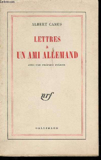 Lettres  un ami allemand. Avec une prface indite.