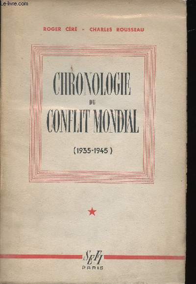 Chronologie du conflit mondial (1935 - 1945).