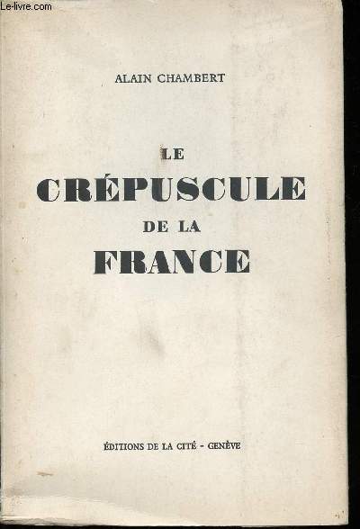 Le crpuscule de la France.