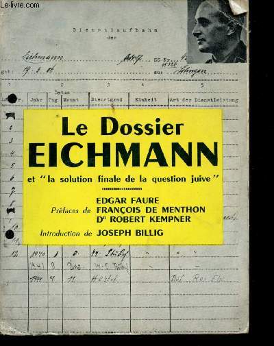 Le Dossier Eichmann et 