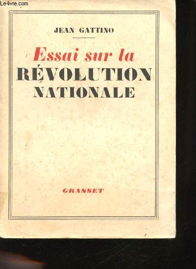 Essai sur la Rvolution nationale.