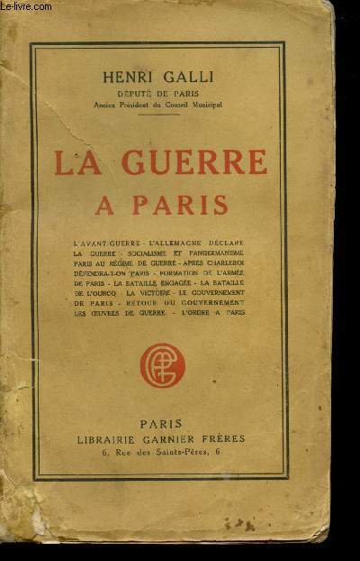 La Guerre  Paris.