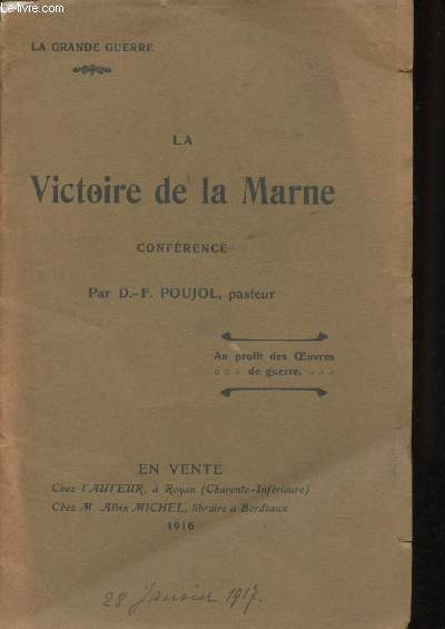 La Victoire de la Marne. Confrence.