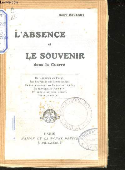 L'Absence et le Souvenir dans la Guerre.