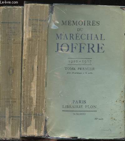 Mmoires 1910 - 1917 - 2 Tomes -