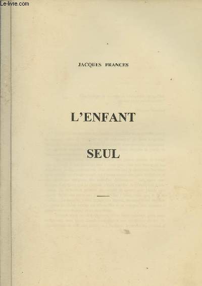 L'enfant seul