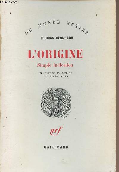 L'Origine, simple indication - 